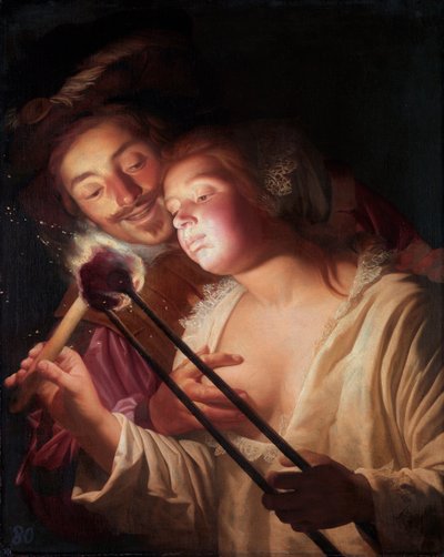 The Soldier and the Girl by Gerrit van Honthorst